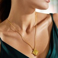 fashion 18K Copper Plated Gold Simple Geometric Necklacepicture6